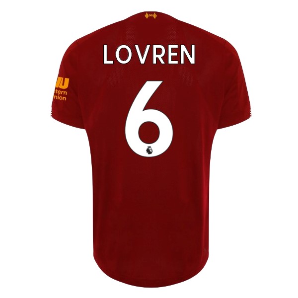 Camiseta Liverpool NO.6 Lovren 1ª Kit 2019 2020 Rojo